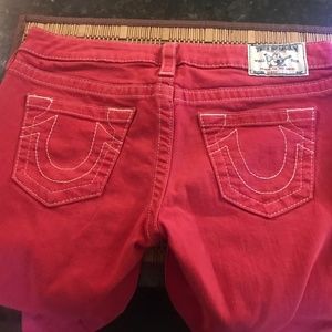 Red True Religion size 28 jeans